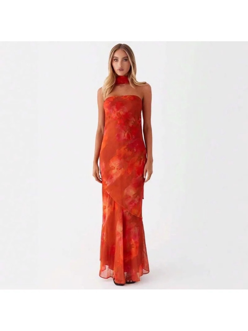 Peppermayo Under The Pagoda Dress With Neck Scarf - Picture 2 of 5